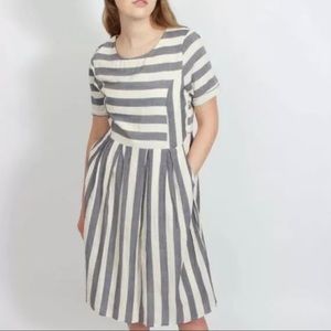 Roolee Orange Creek stripe dress